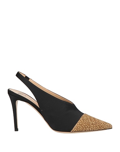 BORBONESE Pump Black Textile fibers, Leather