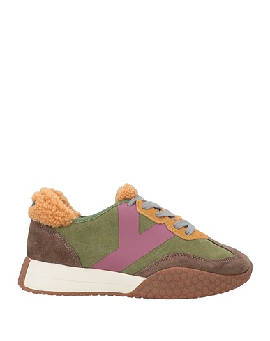KEH-NOO Sneakers Militärgrün Gewebefasern, Leder