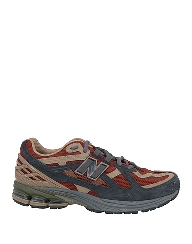 NEW BALANCE Sneakers Chocolate brown Leather, Textile fibres