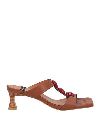ÁNGEL ALARCÓN Sandals Dark brown Leather