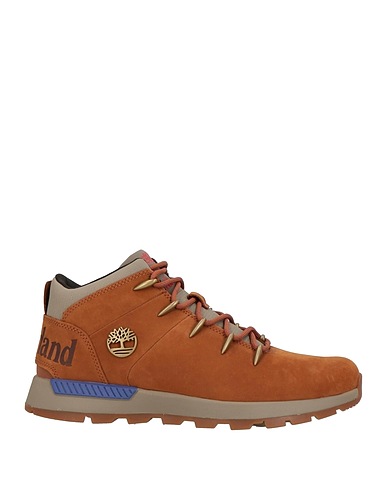TIMBERLAND Ankle boot Brown Leather, Textile fibres