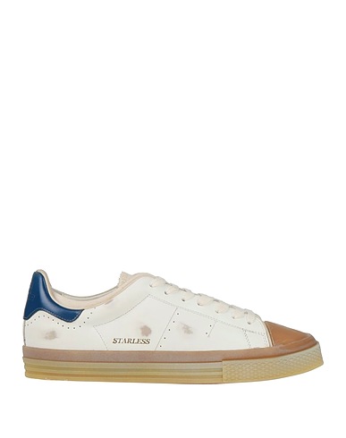 HIDNANDER Sneakers White Leather, Textile fibres