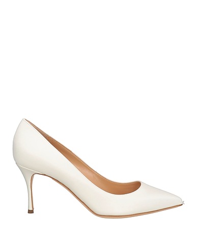 SERGIO ROSSI Court White Textile fibres