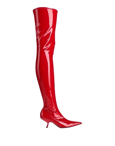 SERGIO ROSSI Boots Red Latex