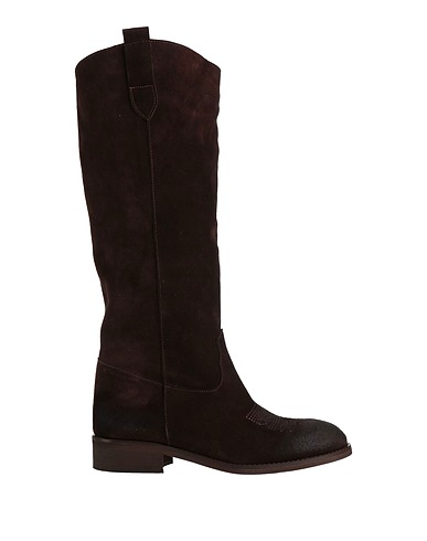 L'ANGOLO Stiefel Dunkelbraun Leder
