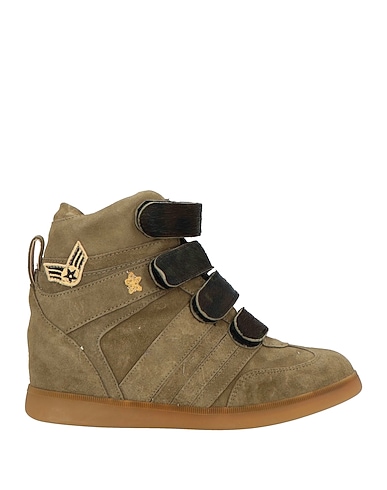SERAFINI Sneakers Militärgrün Leder