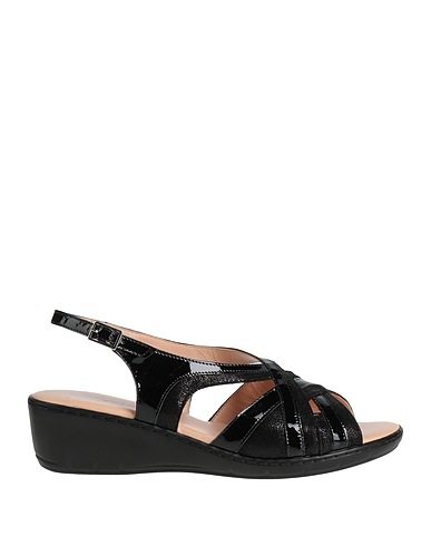 CONFORT Sandals Black Leather
