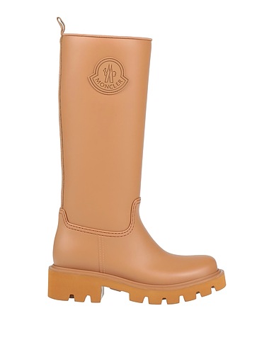 MONCLER Boots Camel Rubber, Textile fibres