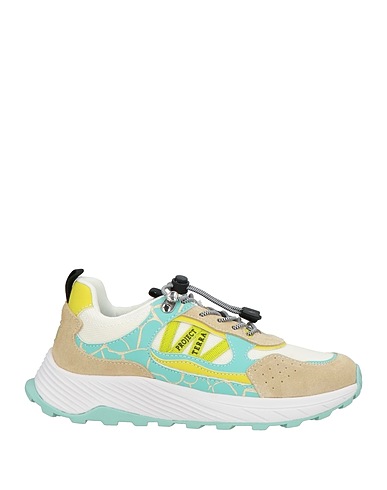 ACBC Sneakers White Leather, Textile fibers