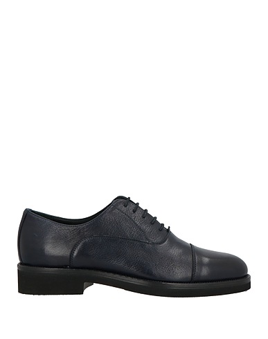 LUCA ROSSI Laced shoes Midnight blue Leather