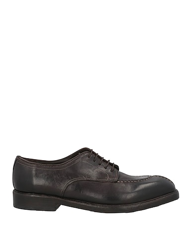 FABRIZIO SILENZI Laced shoes Dark brown Leather
