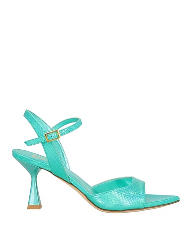 GIAMPAOLO VIOZZI Sandals Emerald green Leather