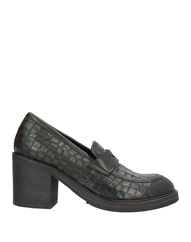 PANTANETTI Loafers Dark green Leather