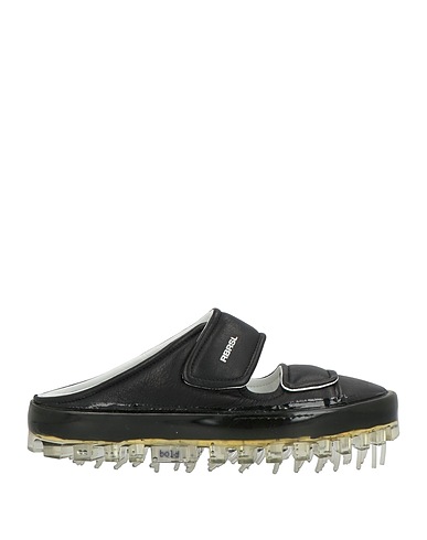 RBRSL RUBBER SOUL Mules and clogs BOLD Black Leather