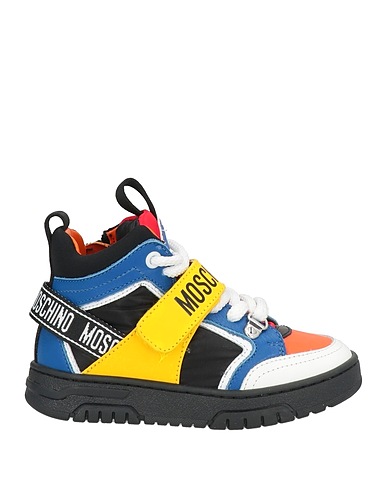 MOSCHINO TEEN Sneakers Blu Pelle, Fibre tessili