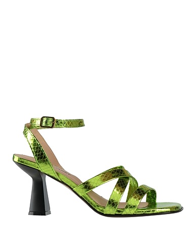 JANET & JANET Sandals Green Leather