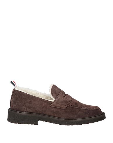 THOM BROWNE Loafers Chocolate brown Calfskin