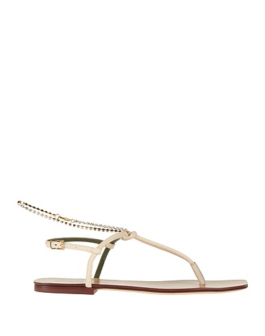 MARIA LUCA Flip flops Ivory Leather
