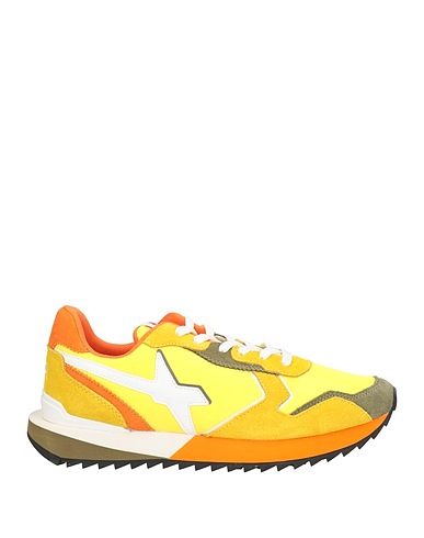 W6YZ Sneakers Yellow Textile fibres, Leather
