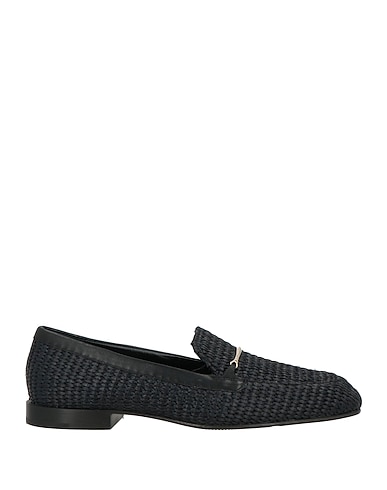 VICTORIA BECKHAM Loafers Black Leather, Textile fibres