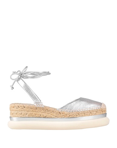 PALOMA BARCELÓ Espadrilles Silver Leather