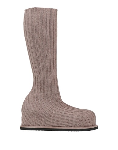 AMINA MUADDI Stivali Tortora Fibre tessili