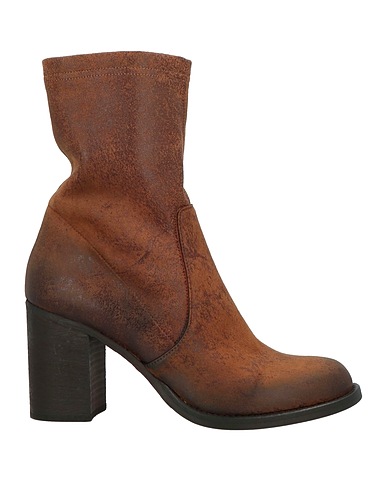 STRATEGIA Ankle boot Brown Textile fibers