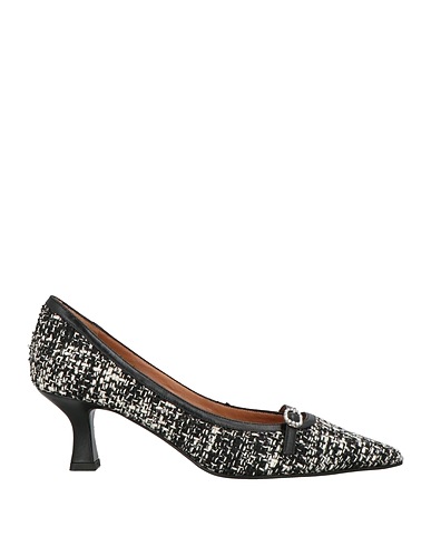 ROBERTO FESTA Pump Black Textile fibers, Leather
