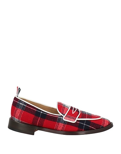 THOM BROWNE Loafers Red Textile fibres