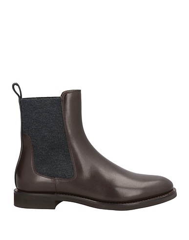 BRUNELLO CUCINELLI Ankle boot Dark brown Leather, Brass