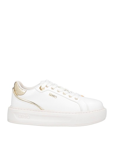 LIU •JO Sneakers White Leather, Textile fibres
