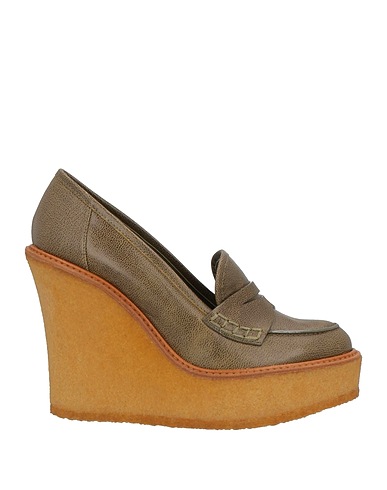 PALOMA BARCELÓ Loafers Military green Leather