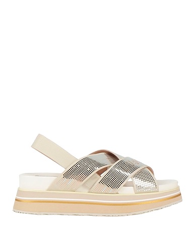 LIU •JO Sandals Beige Textile fibers