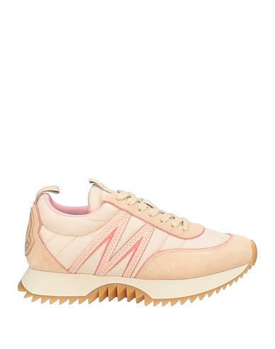 MONCLER Sneakers Beige Leather, Textile fibres