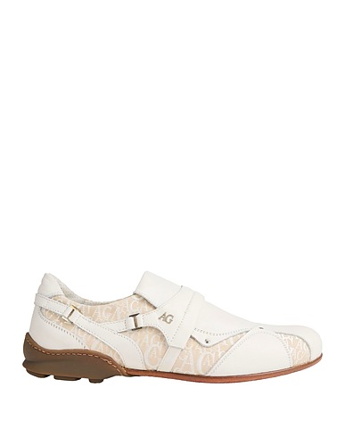 ALBERTO GUARDIANI Loafers White Leather