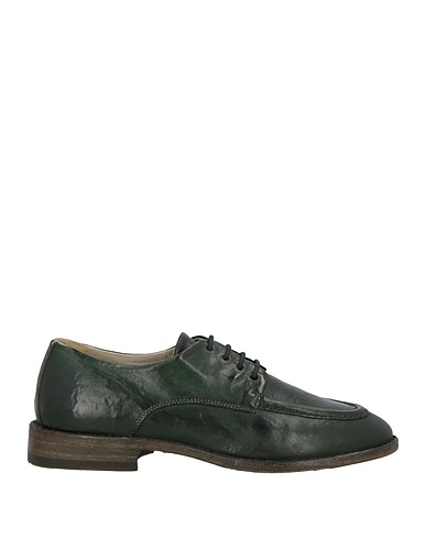 DUCANERO Laced shoes Dark green Calfskin