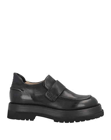 MALLONI Loafers Black Leather