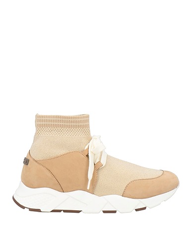 PESERICO Sneakers Beige Leather, Textile fibres