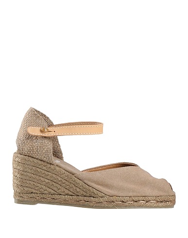 CASTAÑER Espadrilles Maulwurfsgrau Gewebefasern, Leder