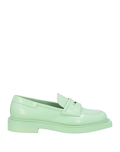 3JUIN Loafers Light green Leather