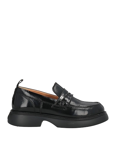 GANNI Loafers Black Textile fibers