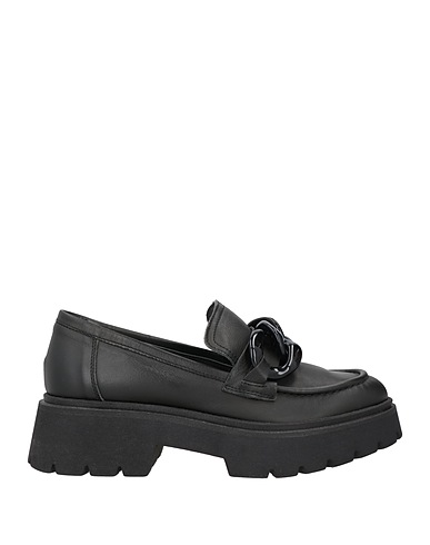 JANET & JANET Loafers NERO Leather