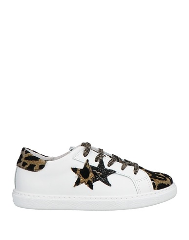 2STAR Sneakers Bianco Pelle, Fibre tessili