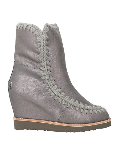 MOU Ankle boot Grey Leather, Wool