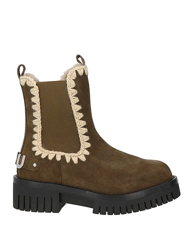 MOU Ankle boot Military green Leather