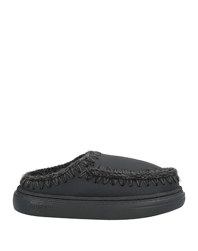 MOU Mules und Clogs Schwarz Schafleder, Wolle