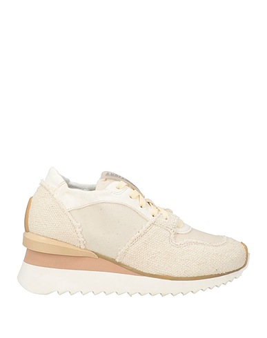 ANDÌA FORA Sneakers Ivory Leather, Textile fibres