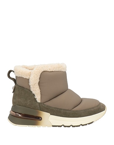 ASH Ankle boot Military green Leather, Textile fibres