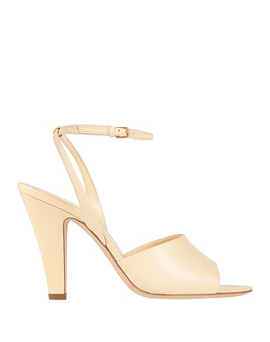 SAINT LAURENT Sandals Beige Calf hair