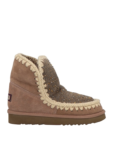 MOU Ankle boot Khaki Sheepskin, Wool